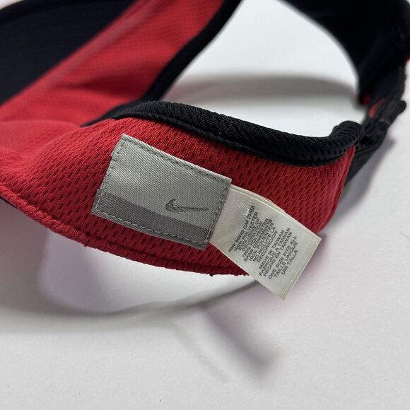 VTG Nike Golf Red Embroidered Snapback Hat Sports Cap Visor Swoosh Logo Strapped - Picture 3 of 4